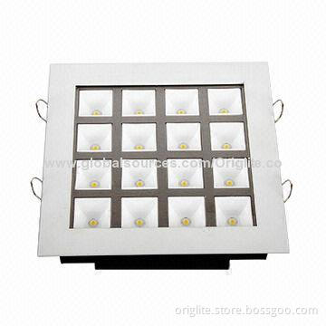 LED Grid Light, 16W, 180x180mm, Samsung Chip, Lifud Power, PMMA Diffuser, 95m/W, CE Listed,35000 H